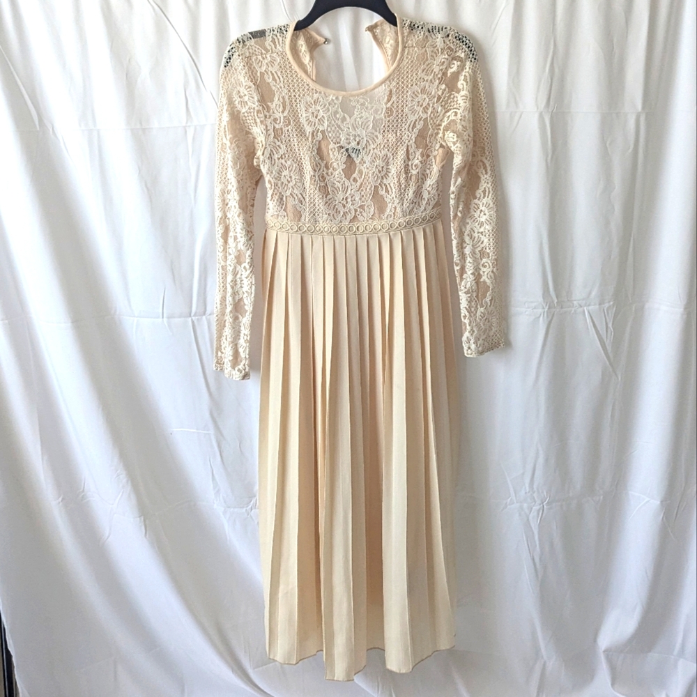Asos Maternity Cream Lace Midi Dress